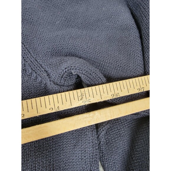 Polo Ralph Lauren Sweater Mens 2XL Navy Quarter Zip Mock Neck Cotton Red Pony - Picture 8 of 11
